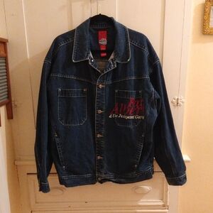 Fubu Fat Albert and the Junkyard Gang denim jacket Sz XL